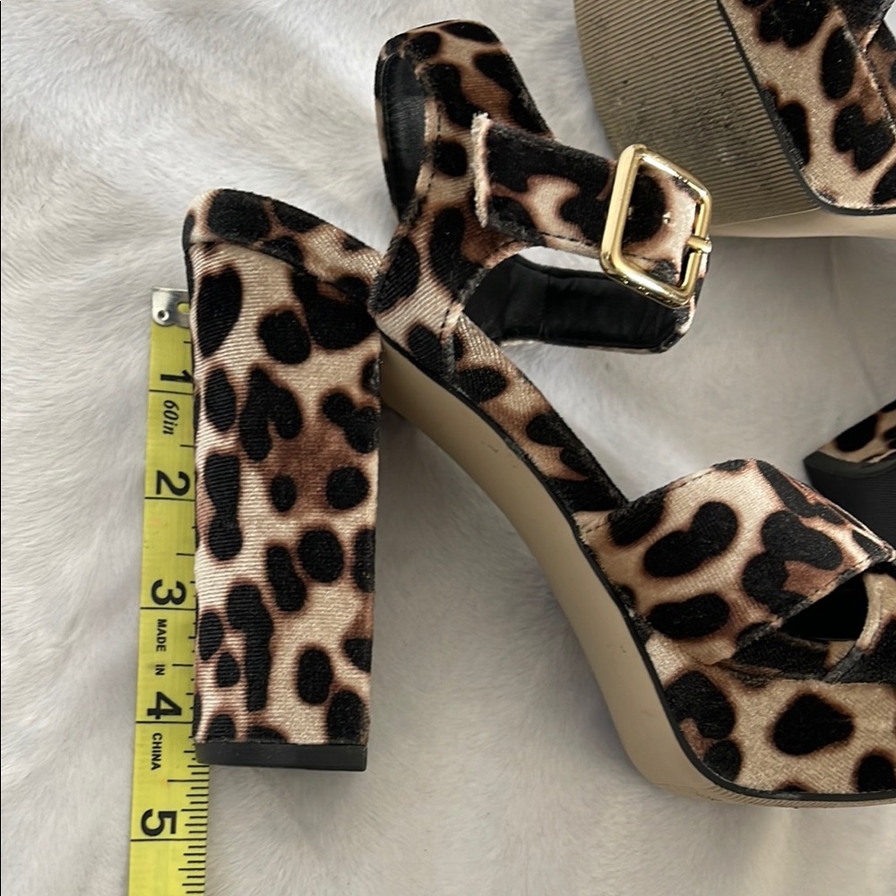 animal print block platform heel size 7 - Picture 4 of 10
